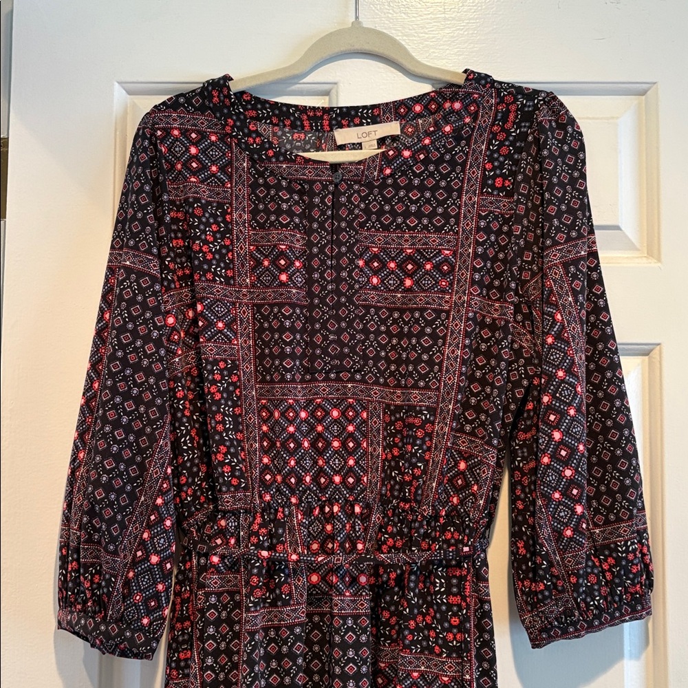 LOFT Bohemian Patterned Dress - Picture 2 of 7